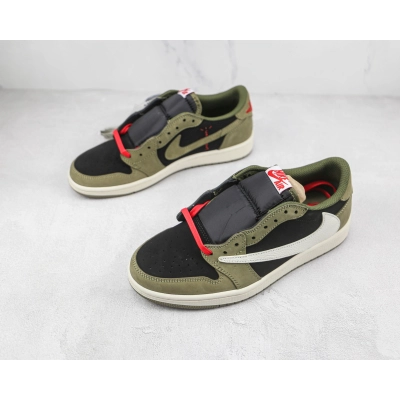 Travis Scott x Air Jordan 1 Low Green Barb 02