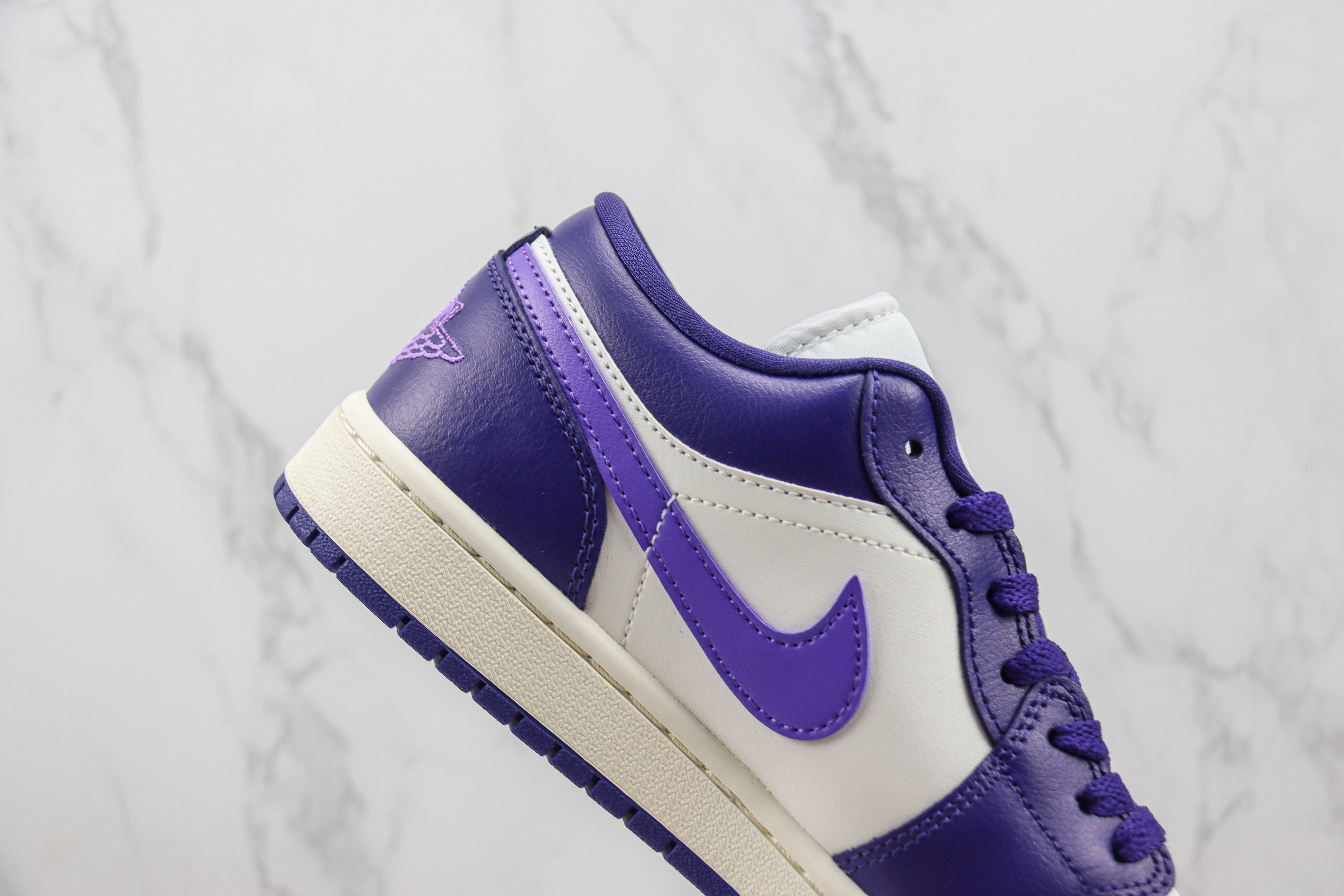 Travis Scott x Air Jordan 1 Low Sail White Purple