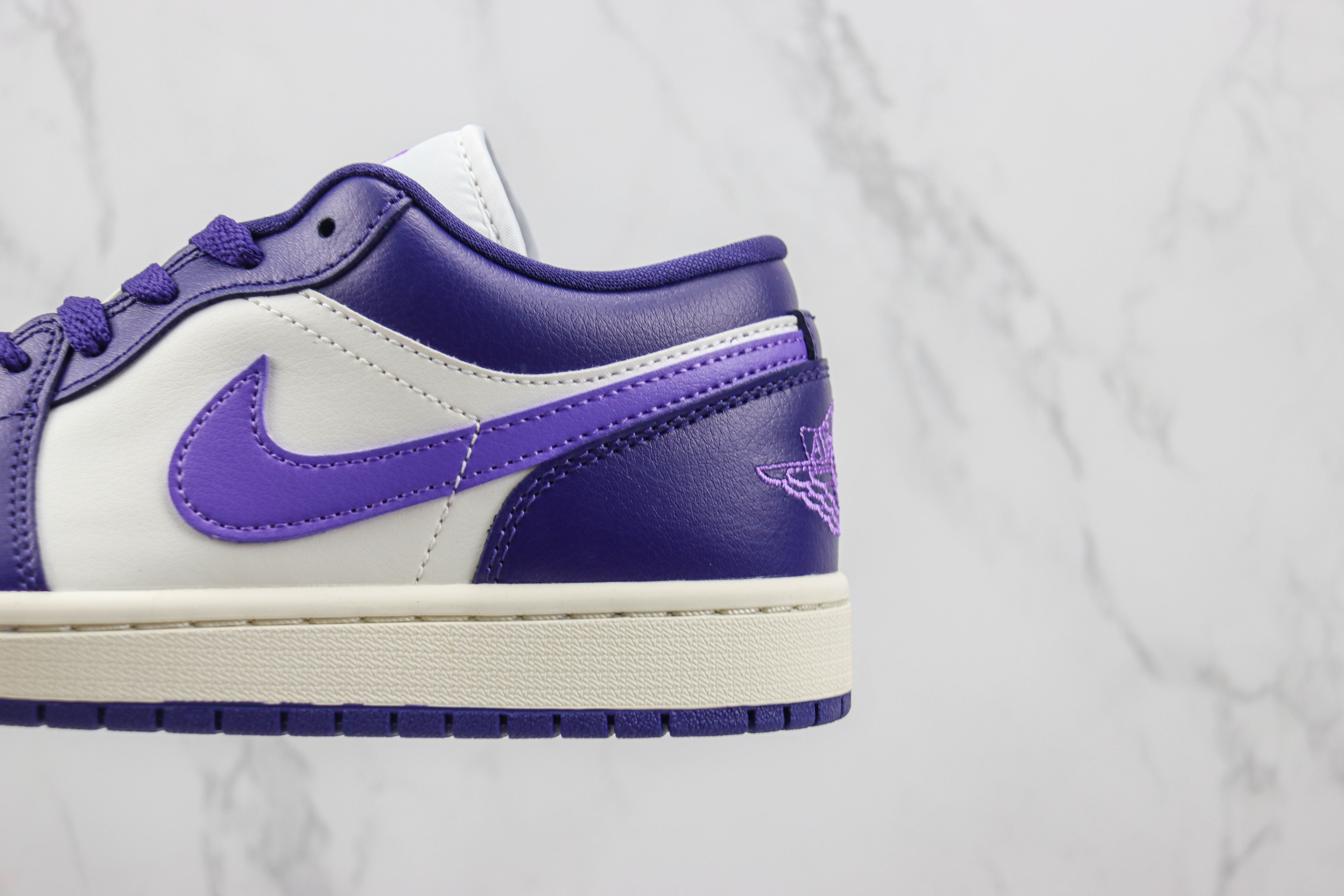 Travis Scott x Air Jordan 1 Low Sail White Purple
