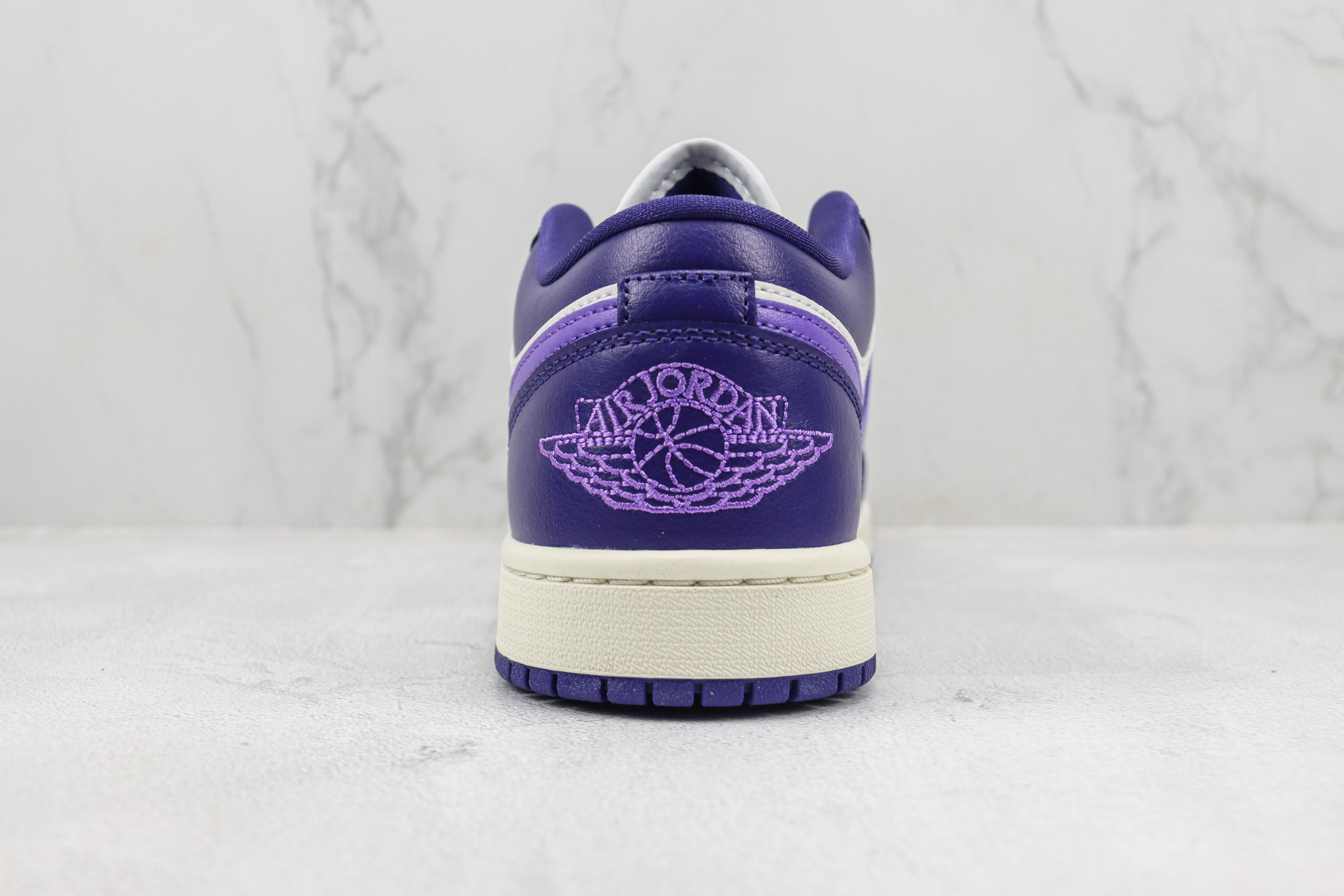 Travis Scott x Air Jordan 1 Low Sail White Purple