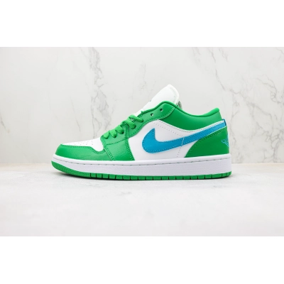 Travis Scott x Air Jordan 1 Low White Green Blue 01