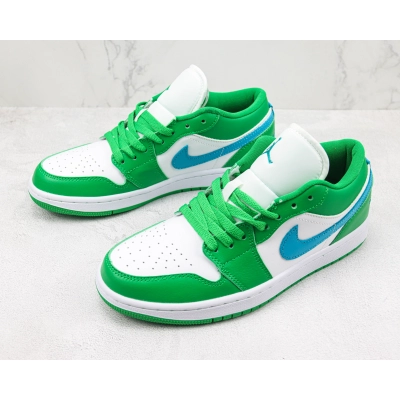 Travis Scott x Air Jordan 1 Low White Green Blue 02