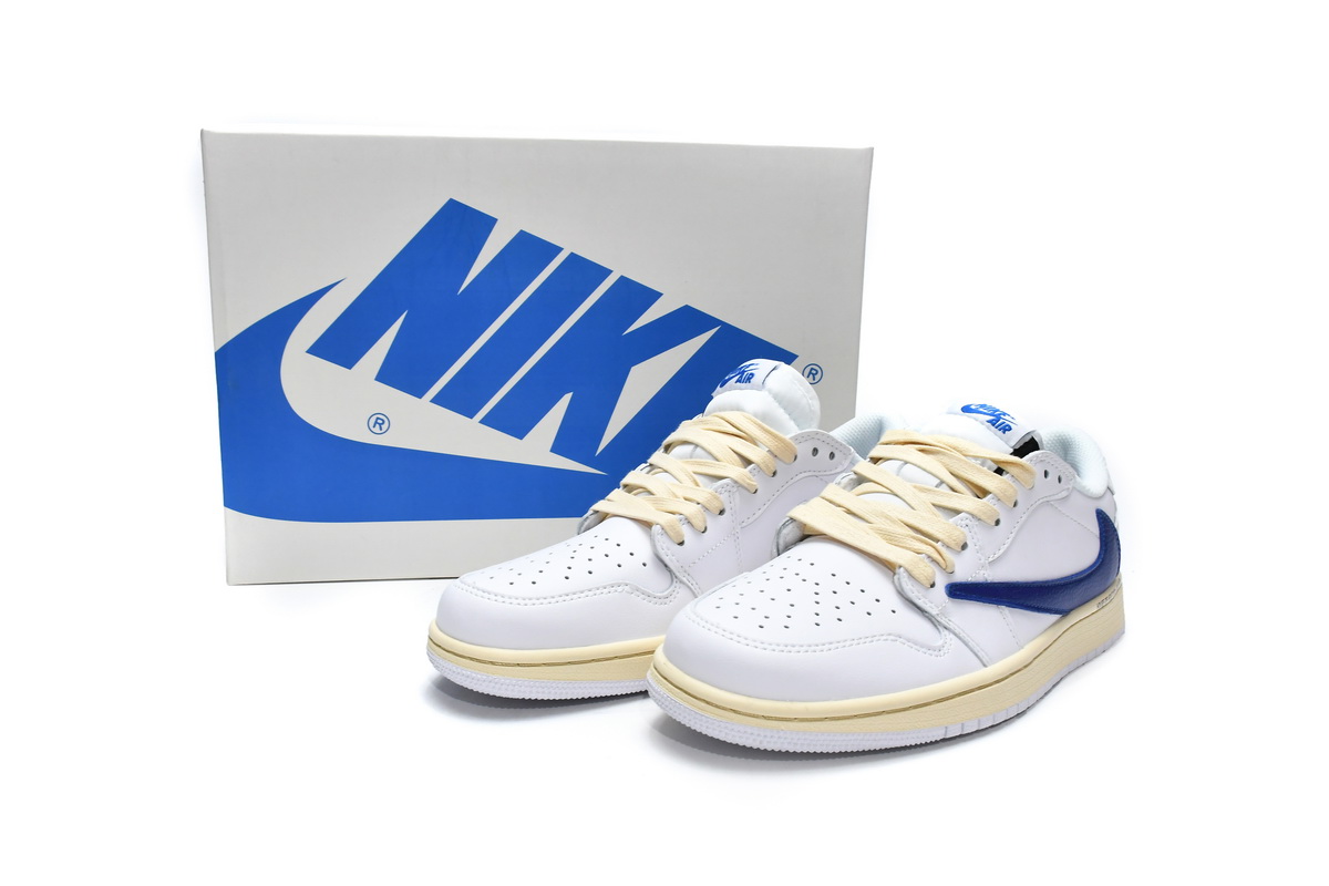 Travis Scott x Air Jordan 1 Low White Blue