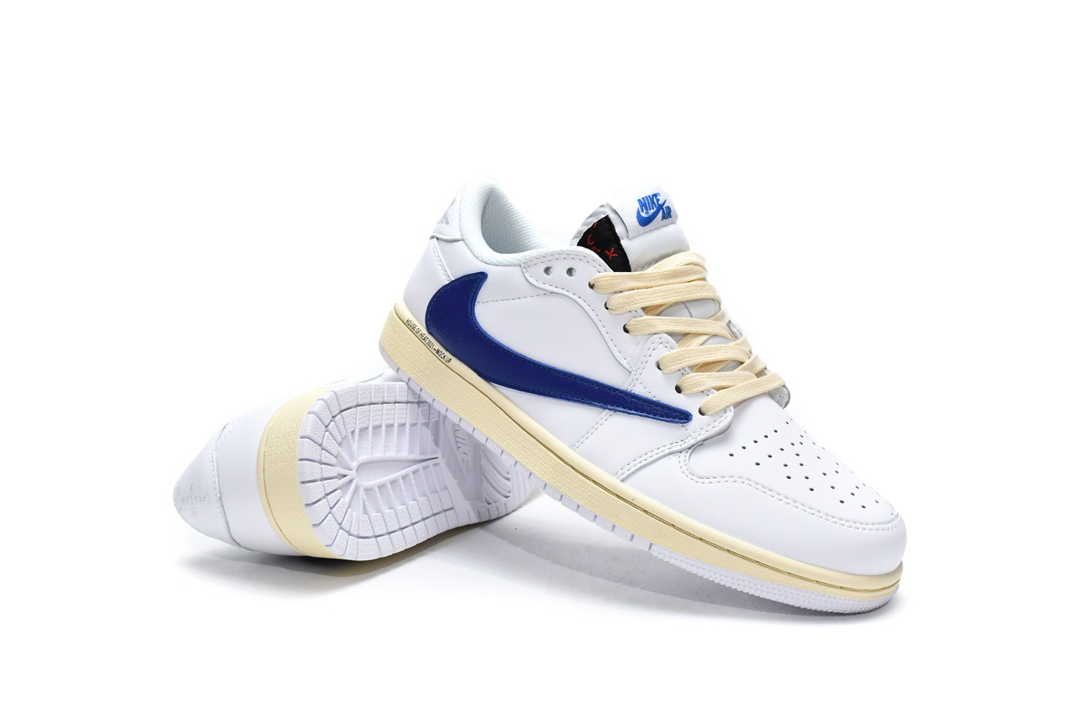 Travis Scott x Air Jordan 1 Low White Blue
