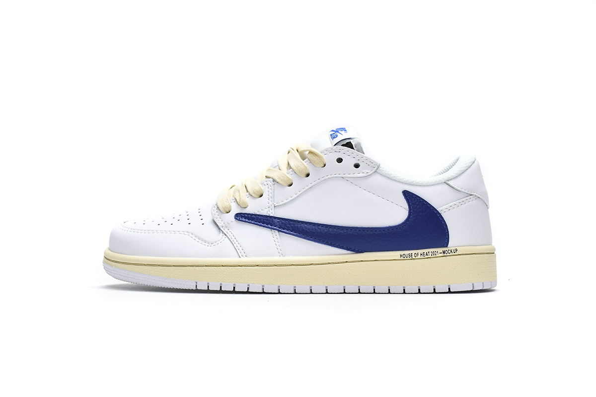 Travis Scott x Air Jordan 1 Low White Blue
