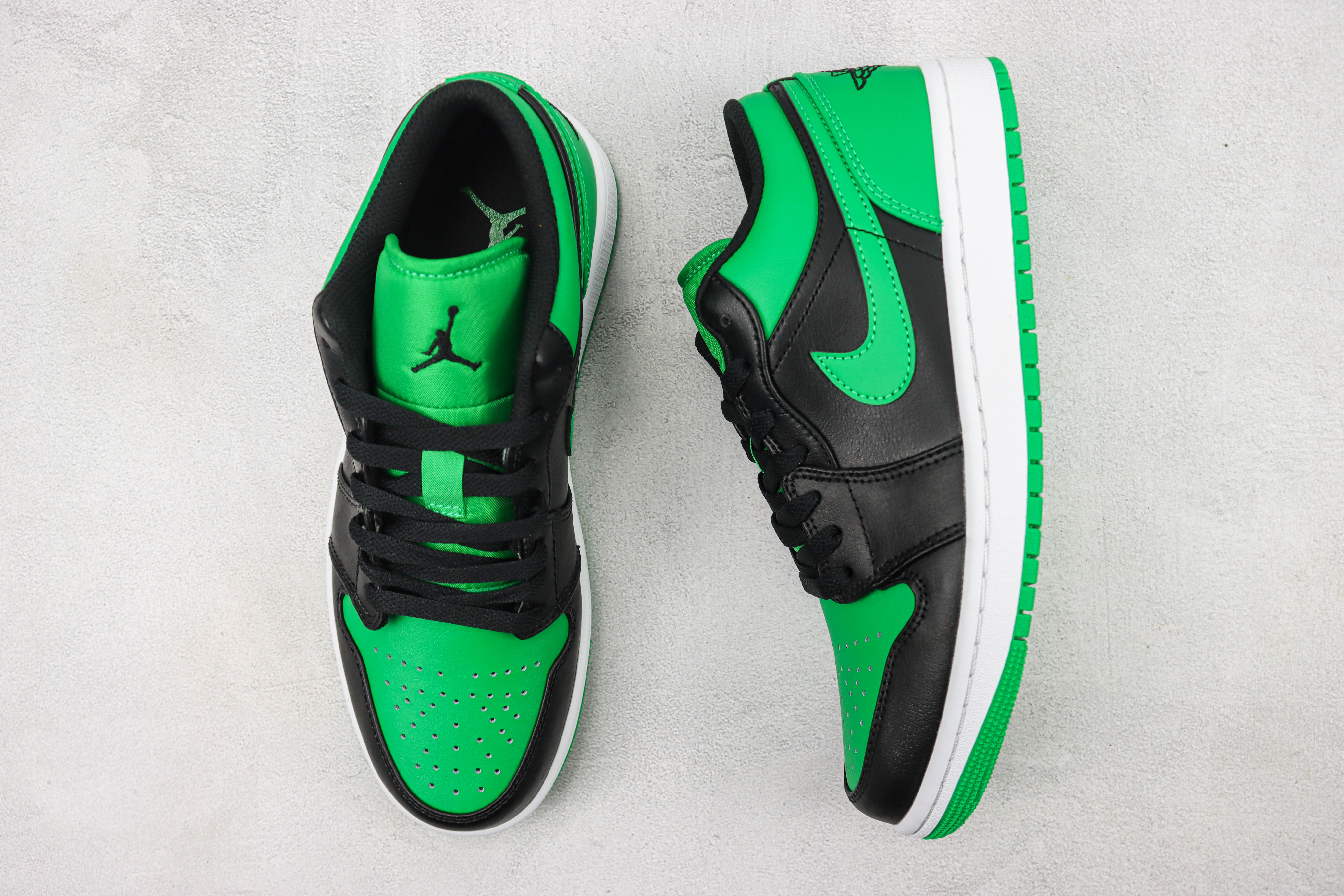 Air Jordan 1 Low “Lucky Green”Black Green Toes