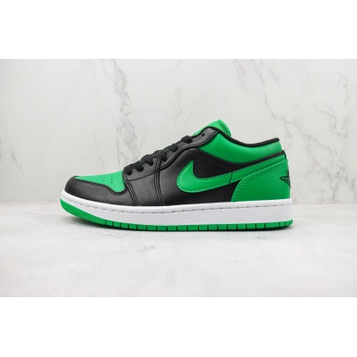 Air Jordan 1 Low “Lucky Green”Black Green Toes 01