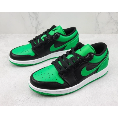 Air Jordan 1 Low “Lucky Green”Black Green Toes 02