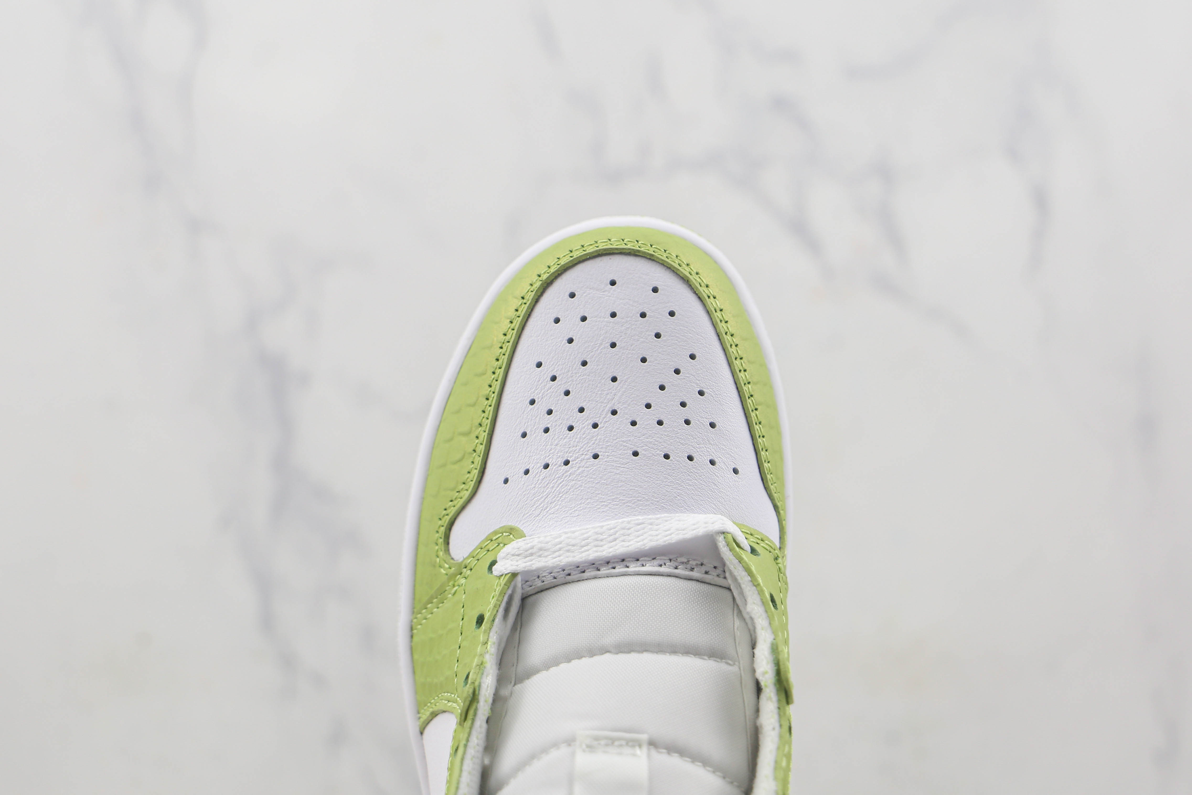 Air Jordan 1 Snake Pattern White Green