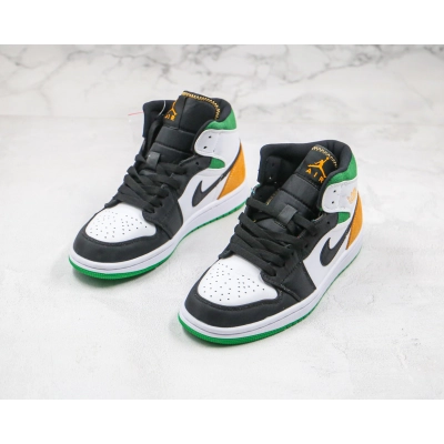 Air Jordan 1 White, orange and Green 02