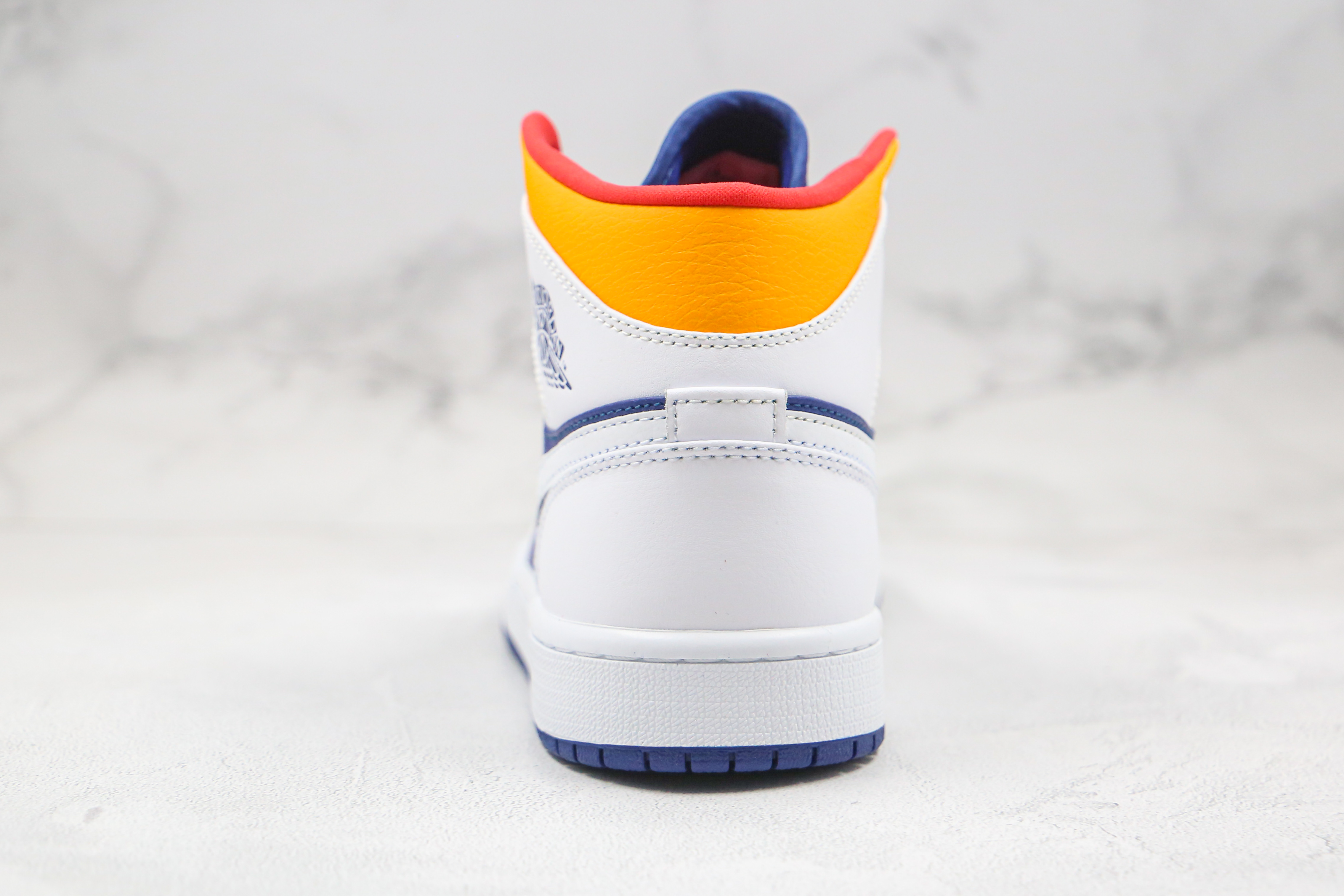 Air Jordan 1 Mid White Deep Royal Blue