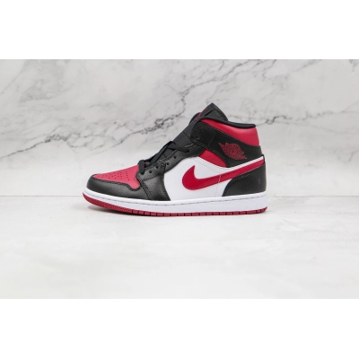 Air Jordan 1 Mid Bred Toe 01