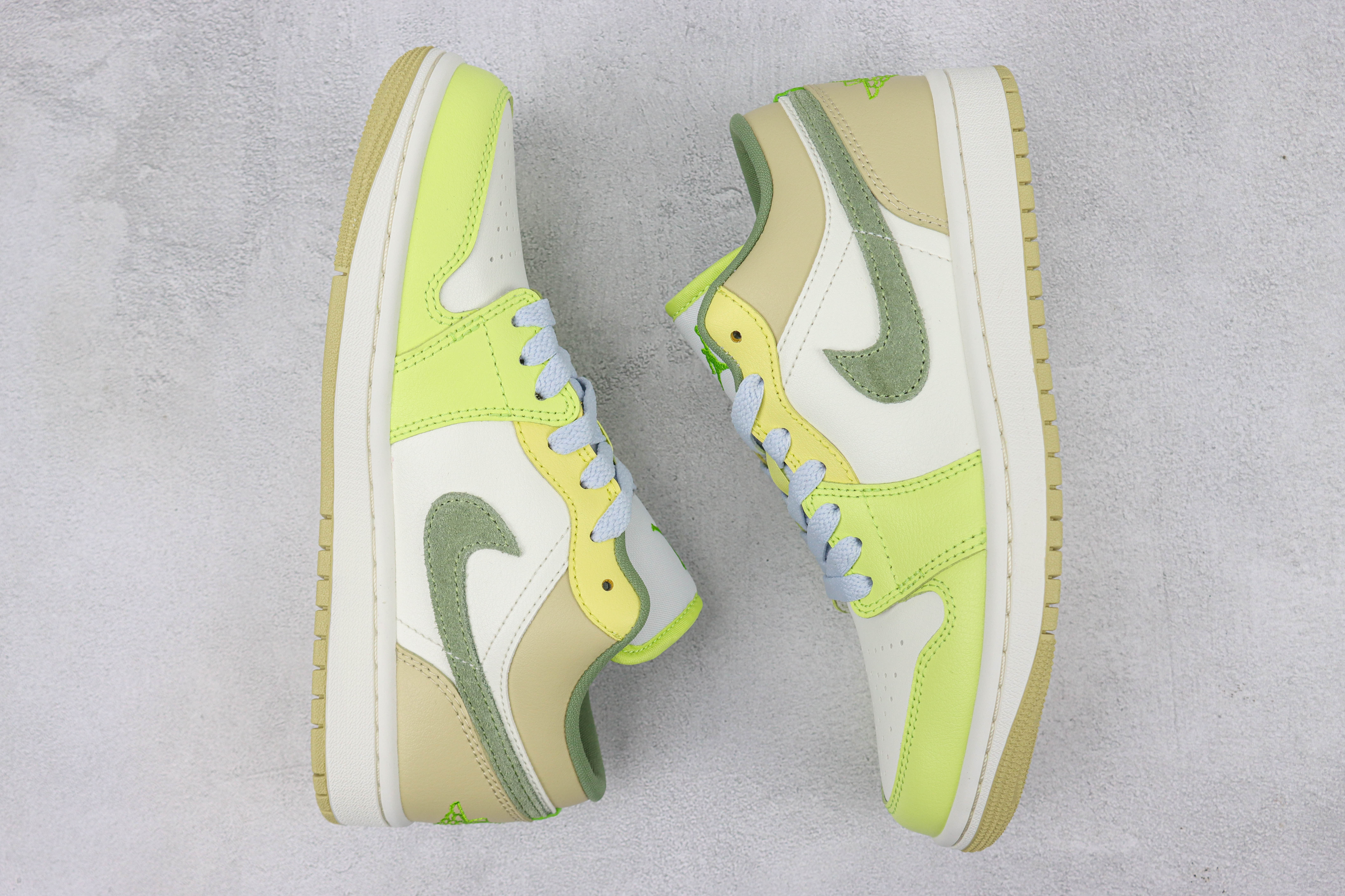 Air Jordan aj1 Low Green White