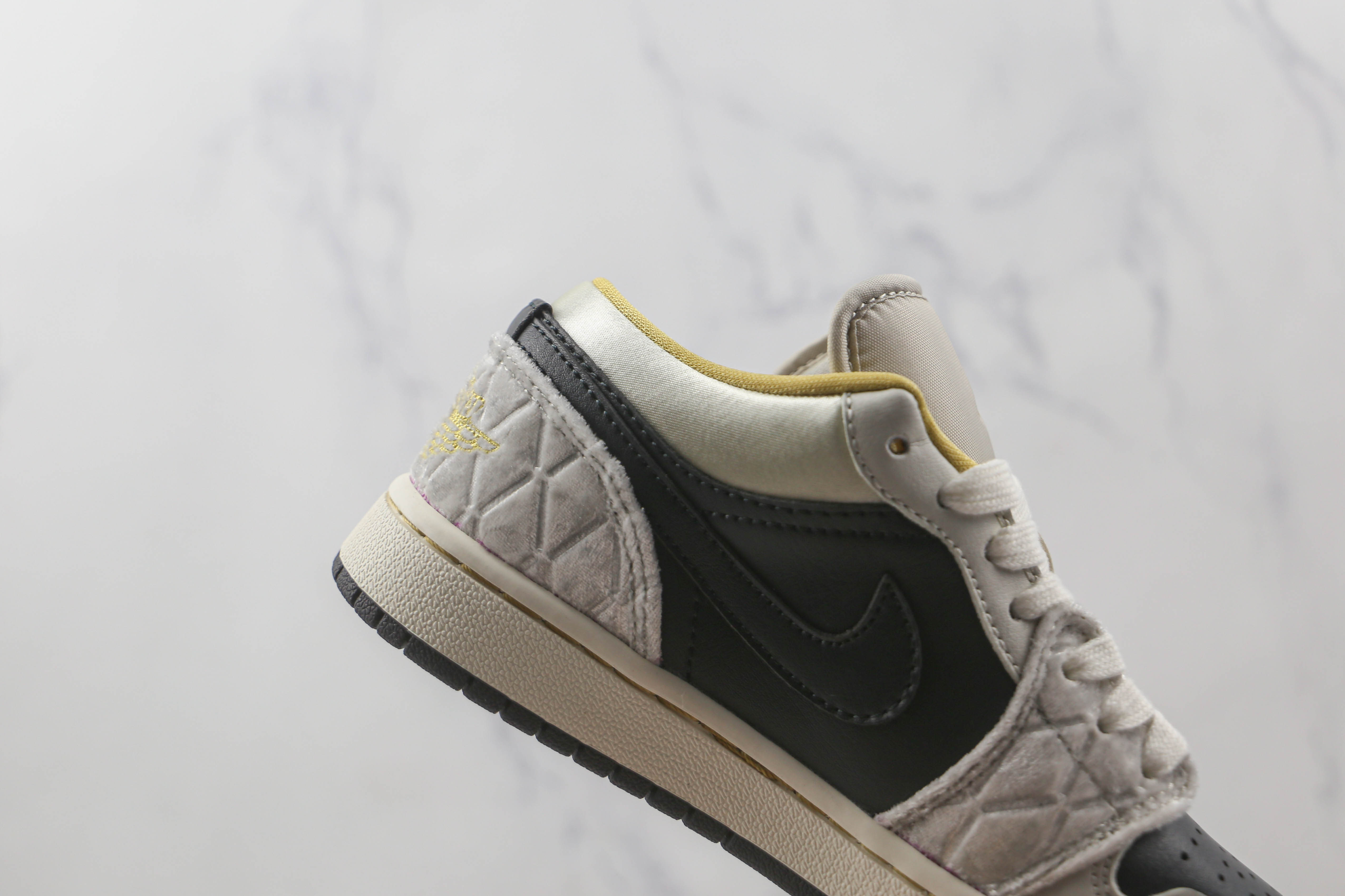 Air Jordan 1 Low Black Grey Silk