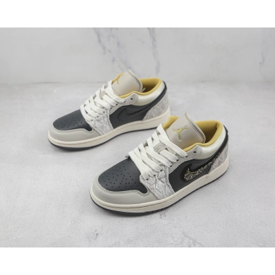 Air Jordan 1 Low Black Grey Silk 02