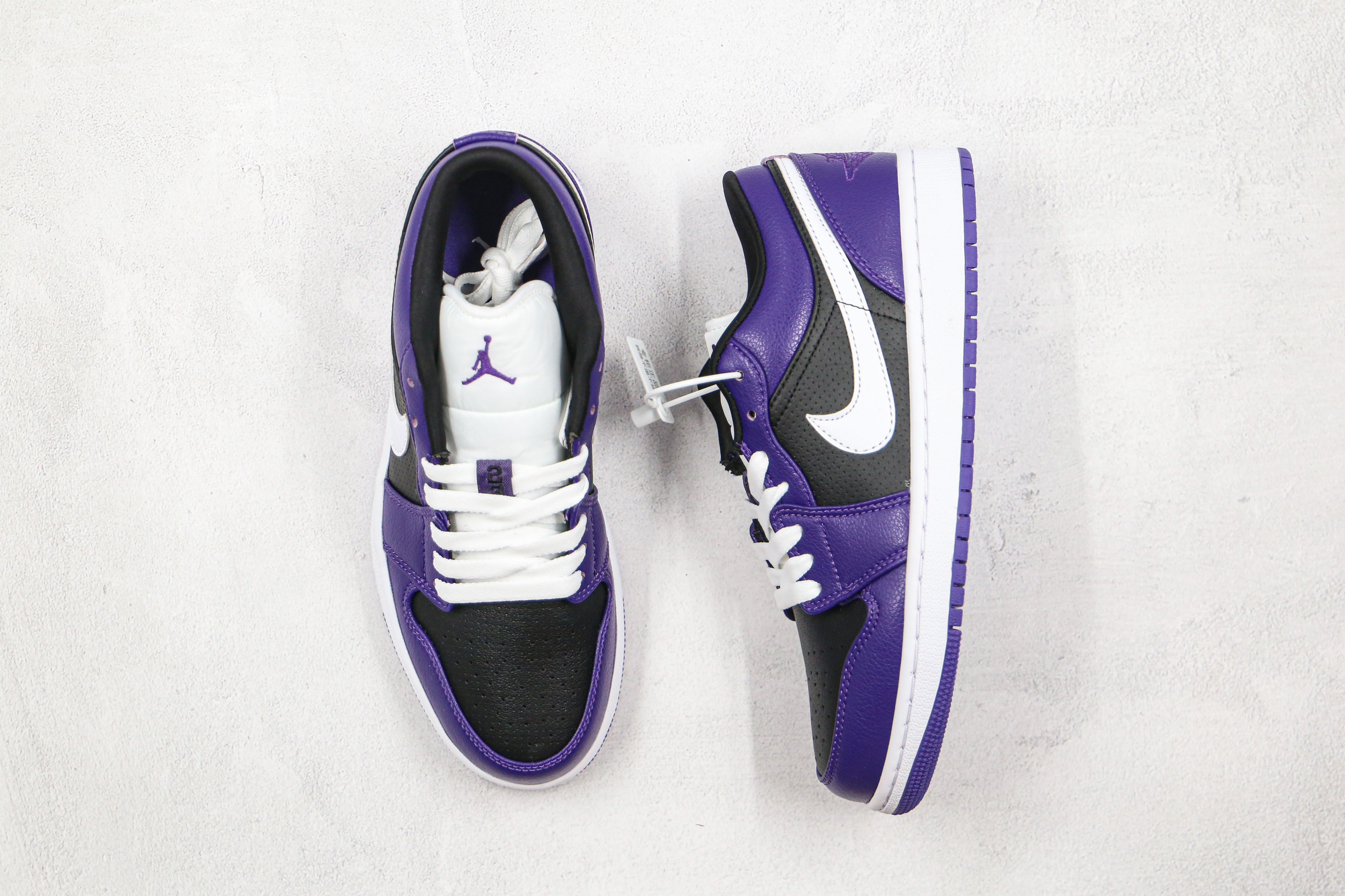Air Jordan 1 Low Black Purple Splice