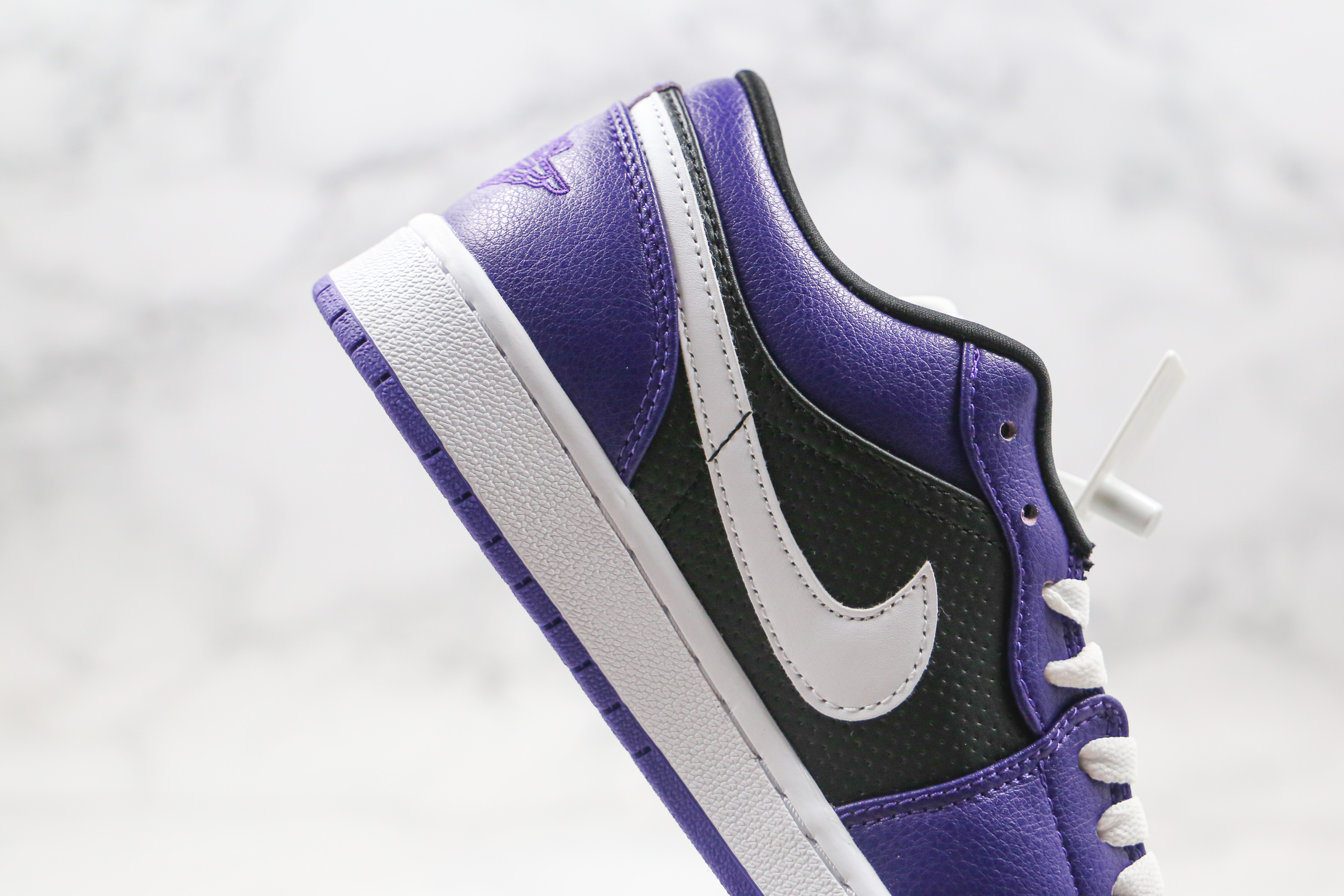 Air Jordan 1 Low Black Purple Splice