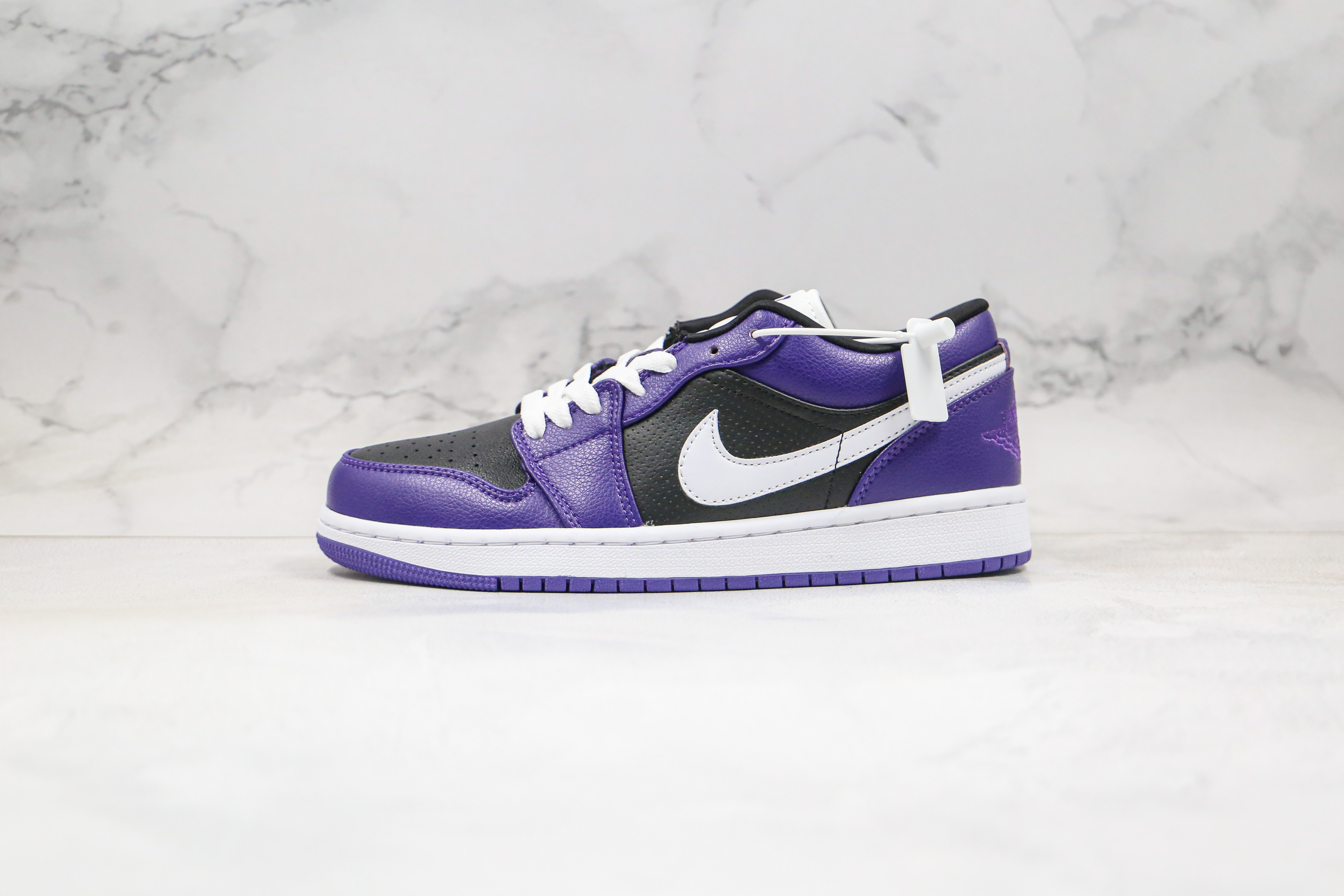 Air Jordan 1 Low Black Purple Splice