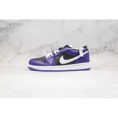 Air Jordan 1 Low Black Purple Splice 01