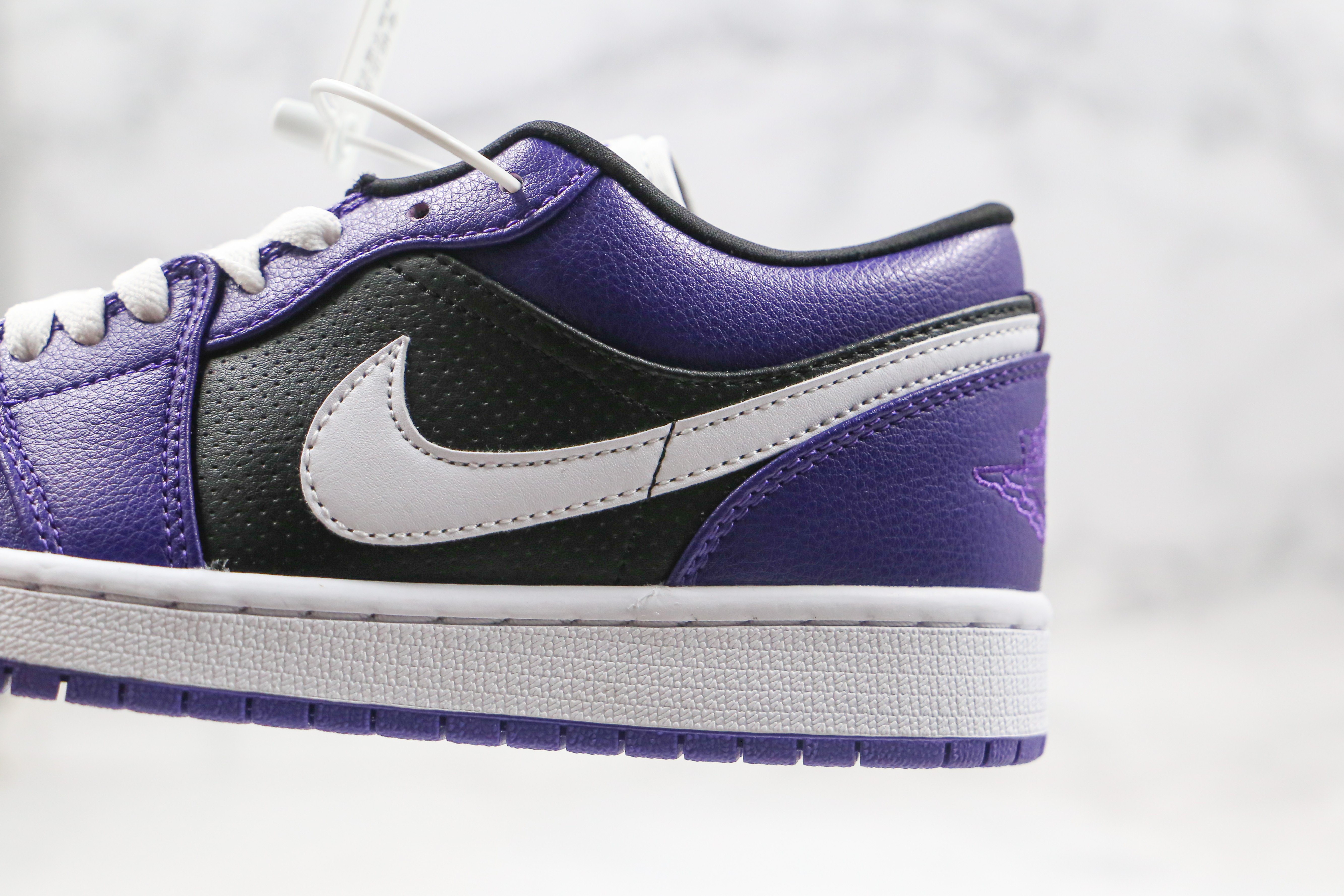 Air Jordan 1 Low Black Purple Splice