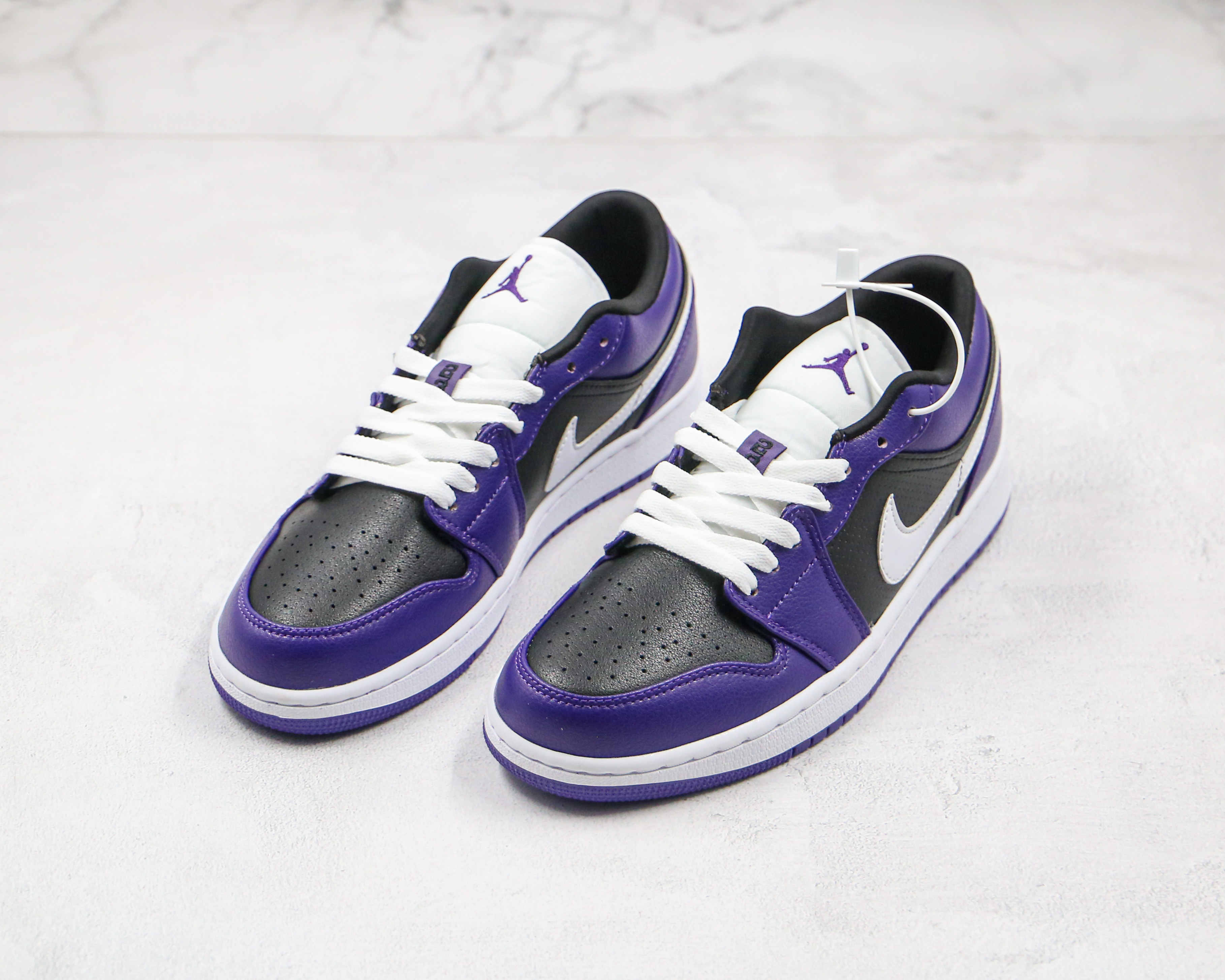 Air Jordan 1 Low Black Purple Splice
