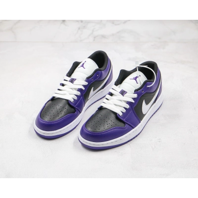 Air Jordan 1 Low Black Purple Splice 02