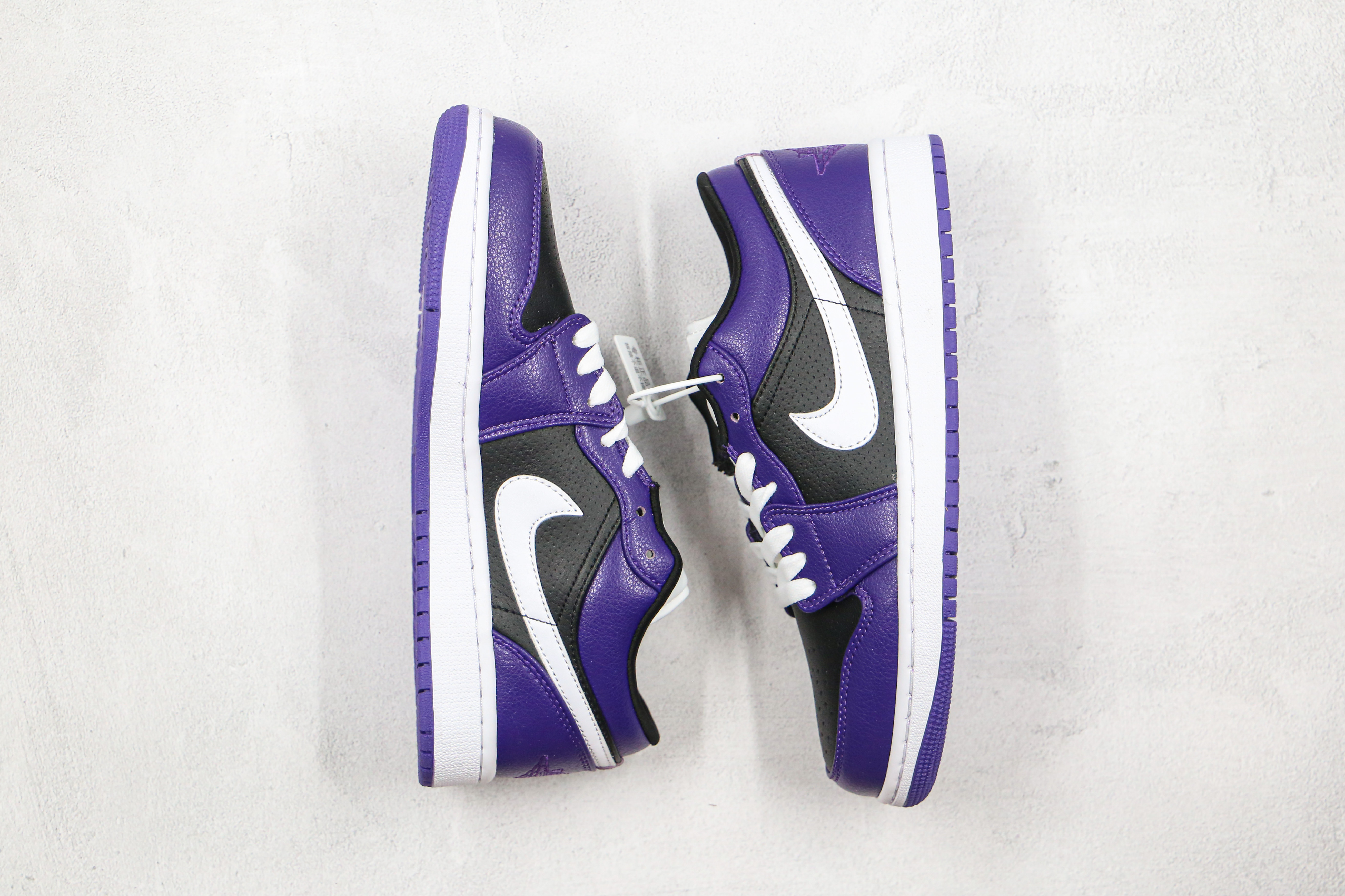 Air Jordan 1 Low Black Purple Splice