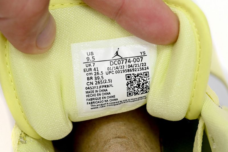 Air Jordan 1 Low Yellow And White