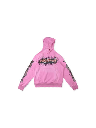  Hellstar Brainwashed Without Brain Hoodie Pink 01