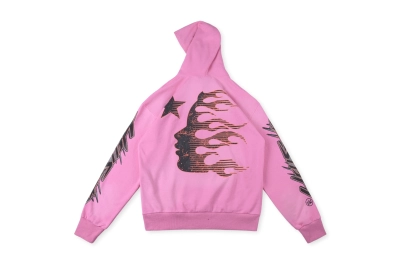  Hellstar Brainwashed Without Brain Hoodie Pink 02