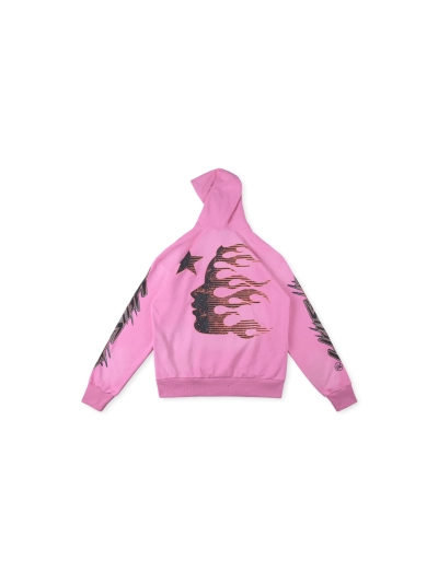  Hellstar Brainwashed Without Brain Hoodie Pink 02