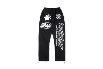  Hellstar Flare Black Sweatpants 01