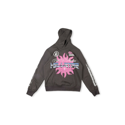 Hellstar Hoodie brown and pink