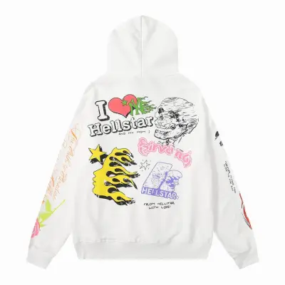 Hellstar Hoodie White and color 02