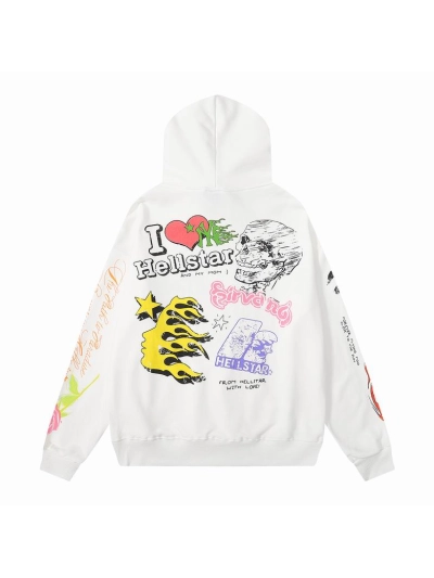  Hellstar Hoodie White and color 02