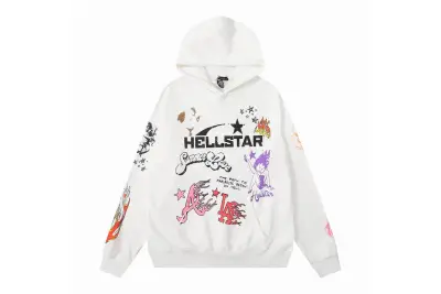  Hellstar Hoodie White and color 01