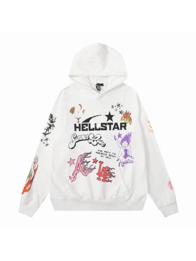  Hellstar Hoodie White and color 01