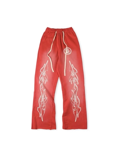  Hellstar Studios Red Sweatpants 01
