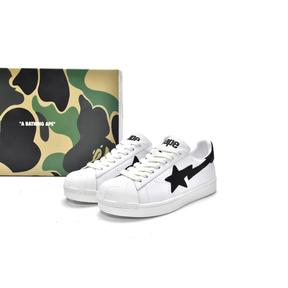 PKGoden A Bathing Ape Bape Sk8 Sta Low Shell Head White,1I20-191-005