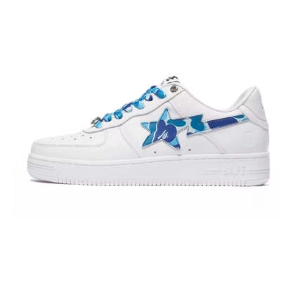 💎Free Shipping💎PKGoden A Bathing Ape Bape Sta Low White ABC Camo Blue 01