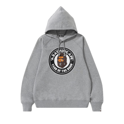 BAPE Year Of The Boar Pullover Hoodie Grey 01