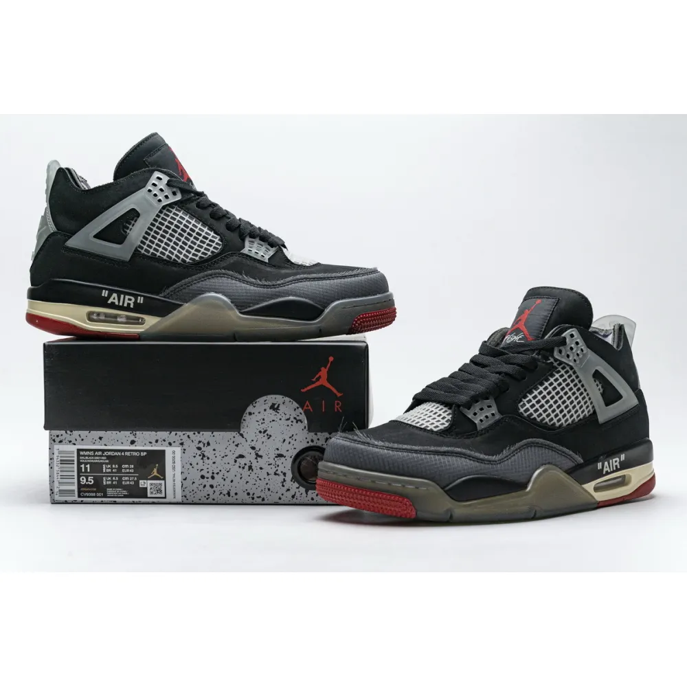 PK GOD Air Jordan 4 OFF-White Bred