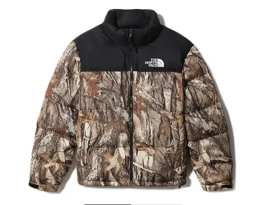 clothes - PKGoden The North Face 1996 Retro Nuptse Packable Jacket Kelp Tan Forest Floor Print