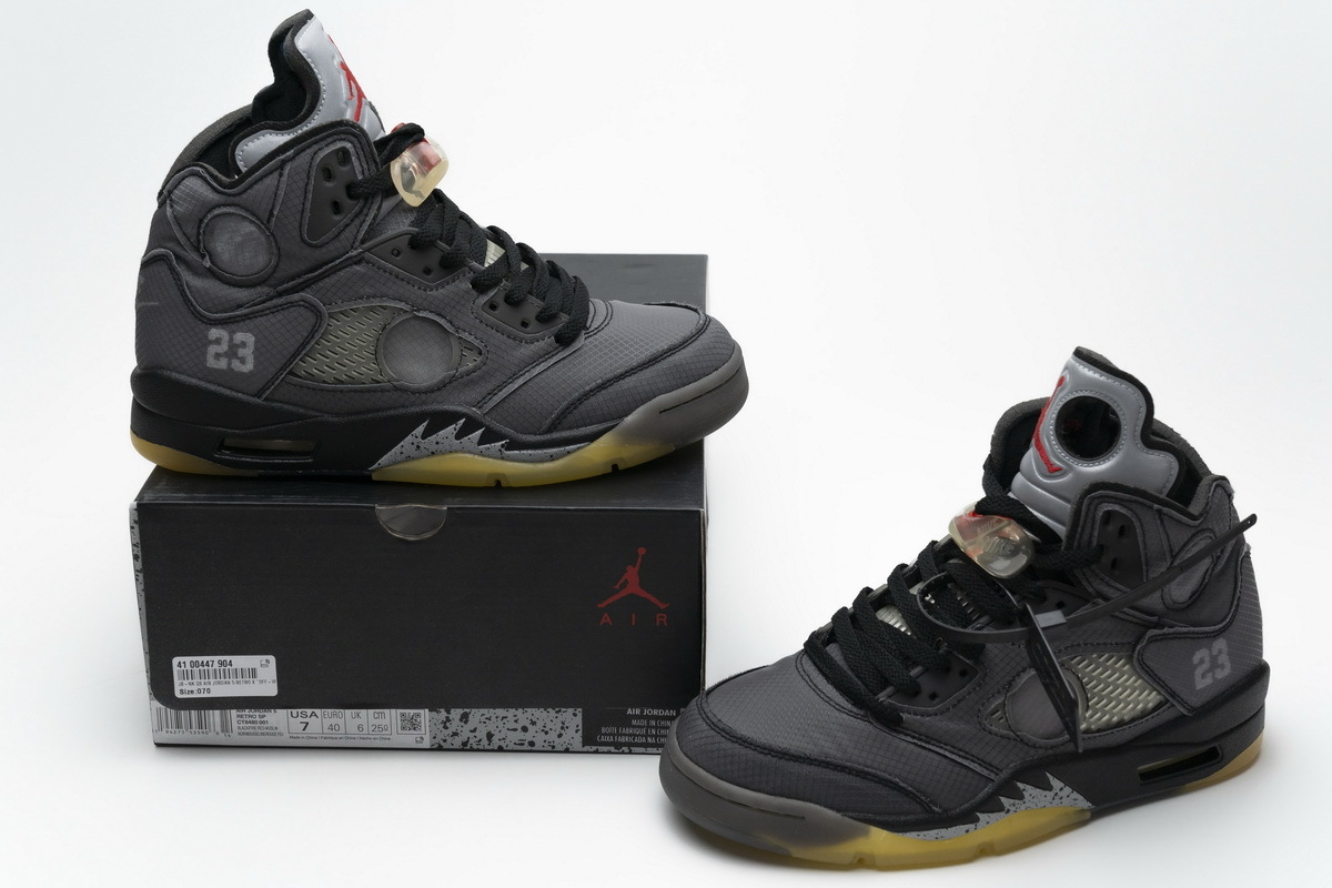 PK GOD Jordan 5 Retro Off-White Black