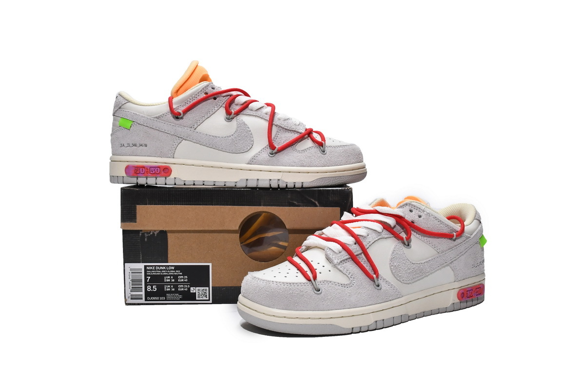 PKGoden Dunk Low Off-White Lot 40，DJ0950-103