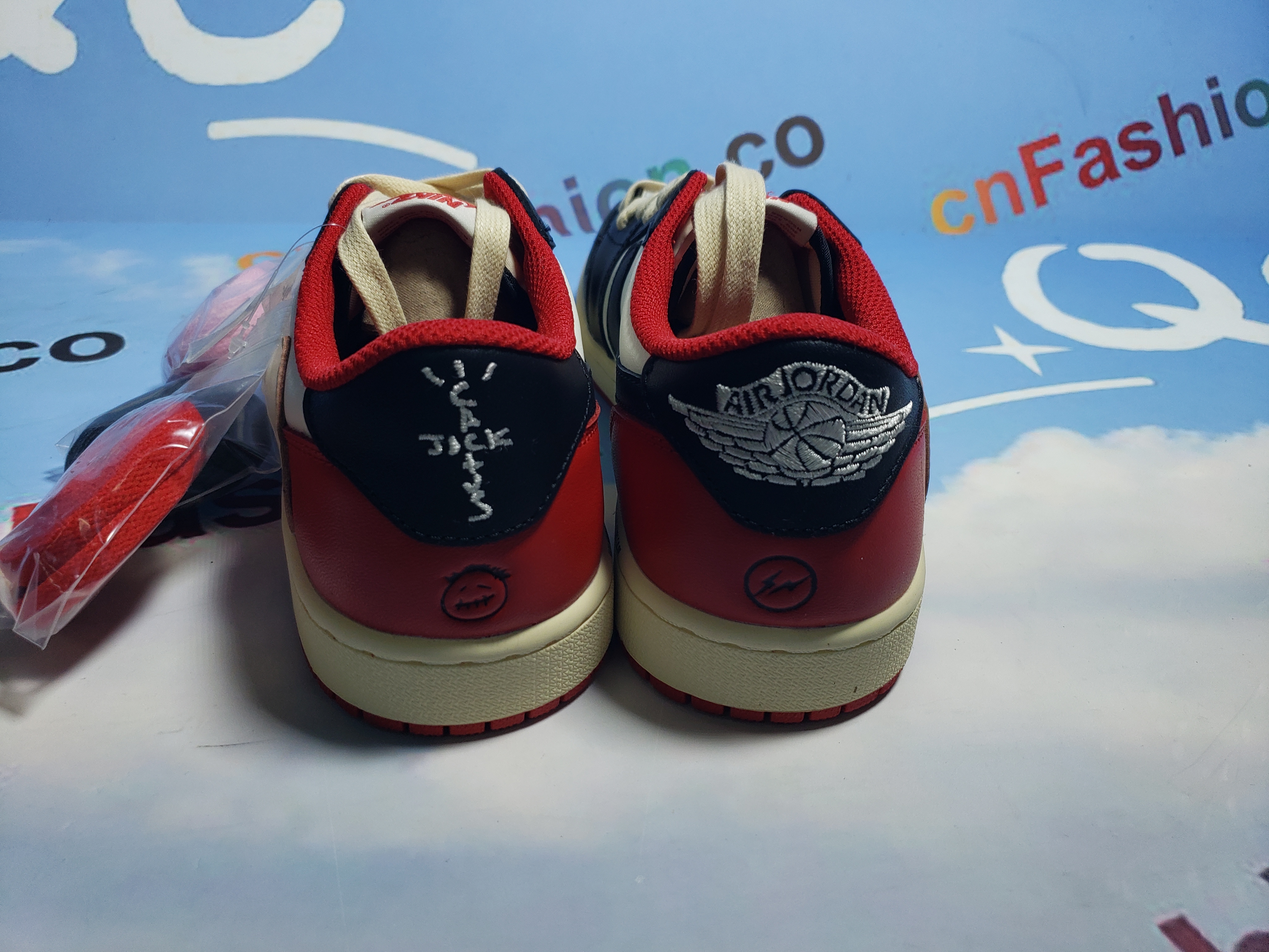PKGoden Jordan 1 Low Black Red x Travis Scott, DM7866-166