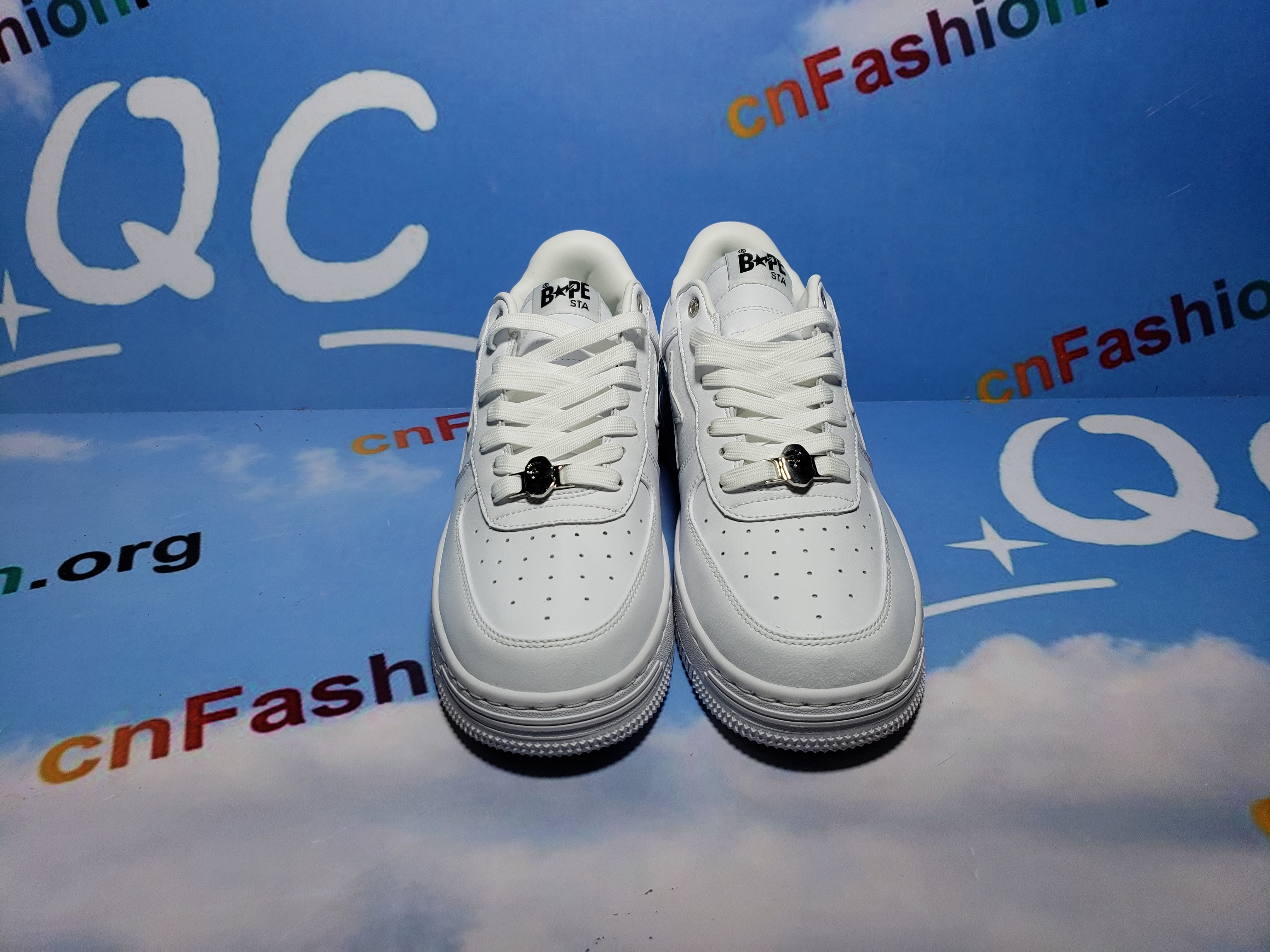 PKGoden A Bathing Ape Bape Sta Low White Leather (2020), 1G80191007 WHT
