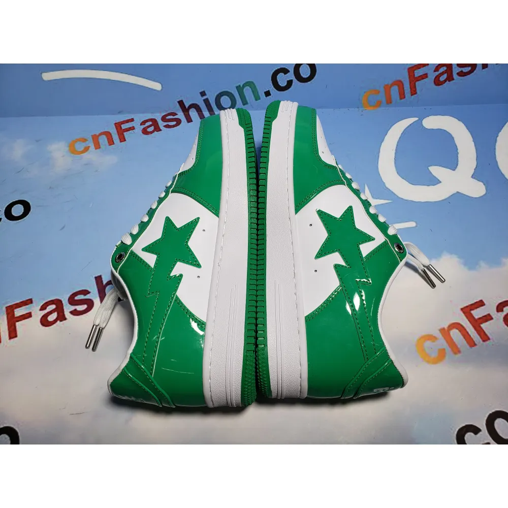 BMLin A Bathing Ape Bape Sta Low White Green 1H70-191-001