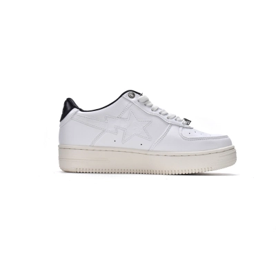 BMLin A Bathing Ape Bape Sta Low White Black 1H70-191-022 01