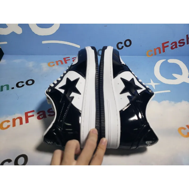 BMLin A Bathing Ape Bape Sta Low Black White 1H70-191-001 